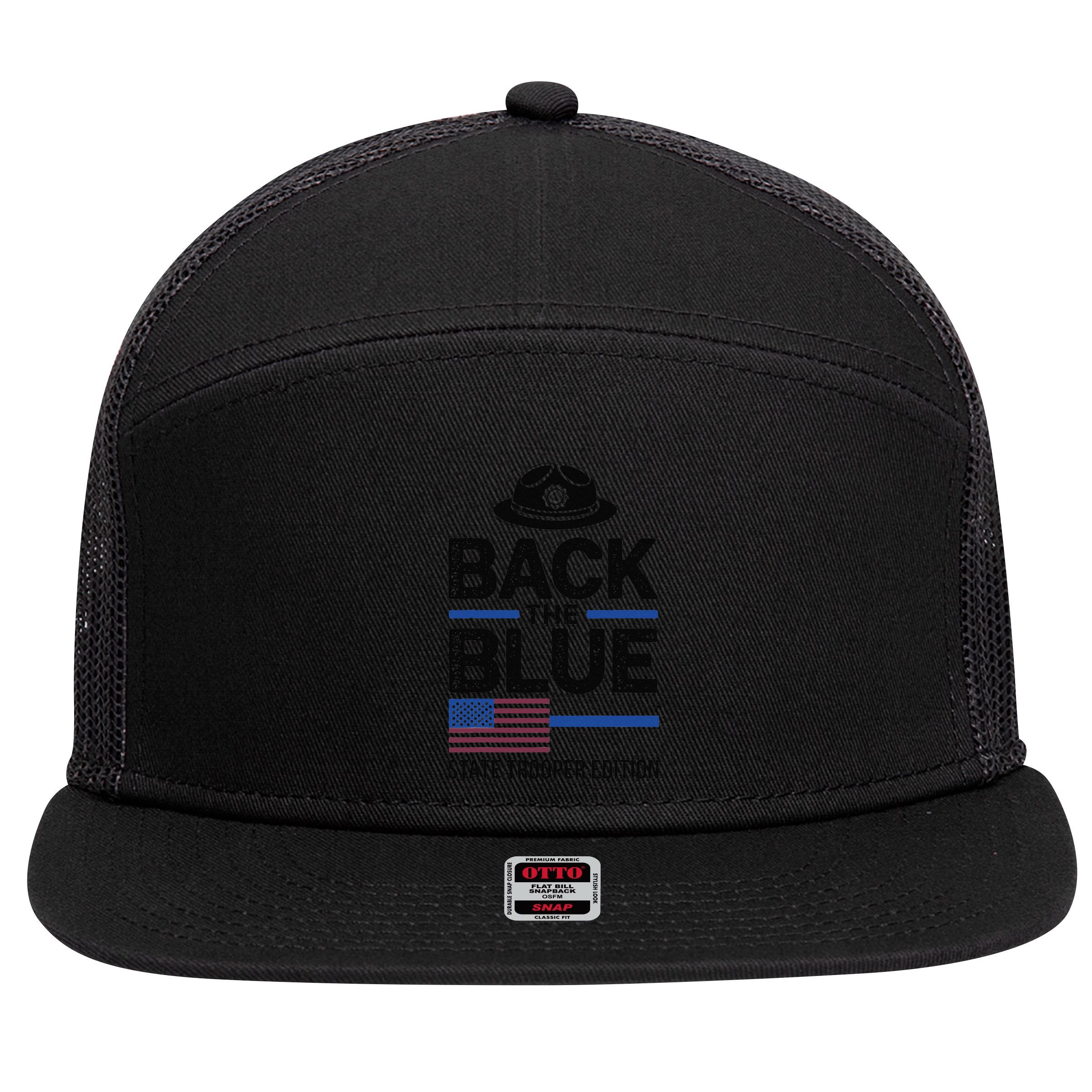 Police State Trooper Super Trooper Costume Sheriff 7 Panel Mesh Trucker Snapback Hat
