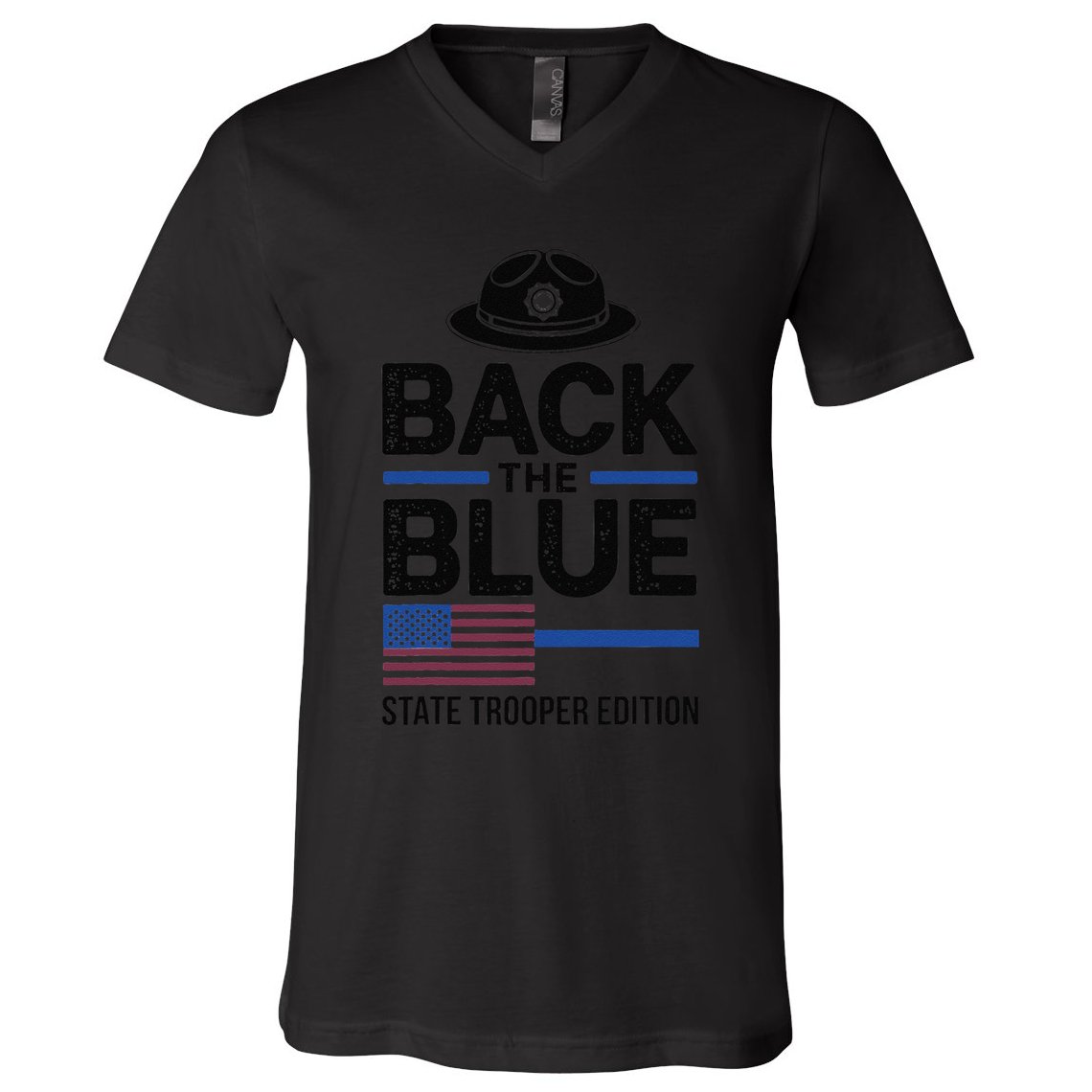 Police State Trooper Super Trooper Costume Sheriff V-Neck T-Shirt