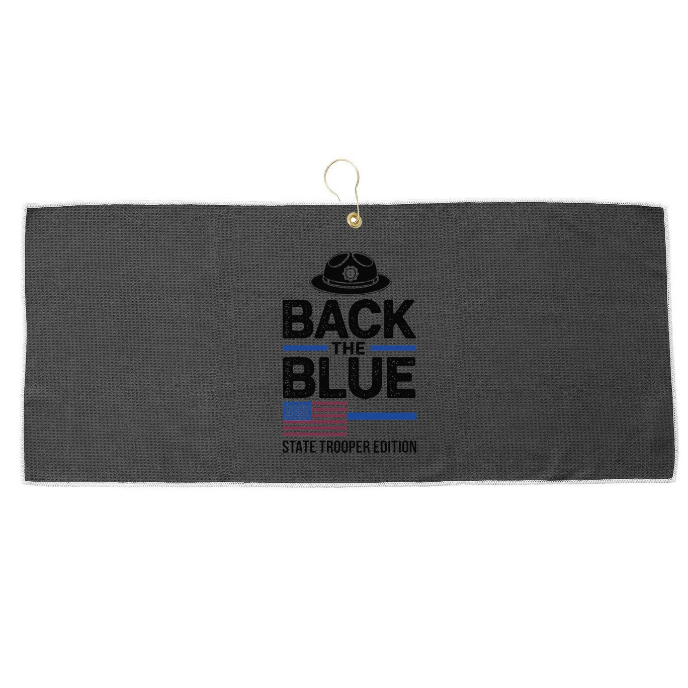 Police State Trooper Super Trooper Costume Sheriff Large Microfiber Waffle Golf Towel
