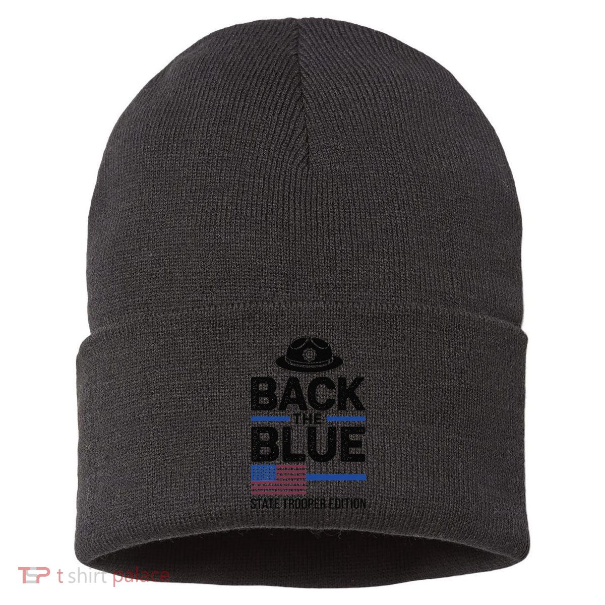 Police State Trooper Super Trooper Costume Sheriff Sustainable Knit Beanie