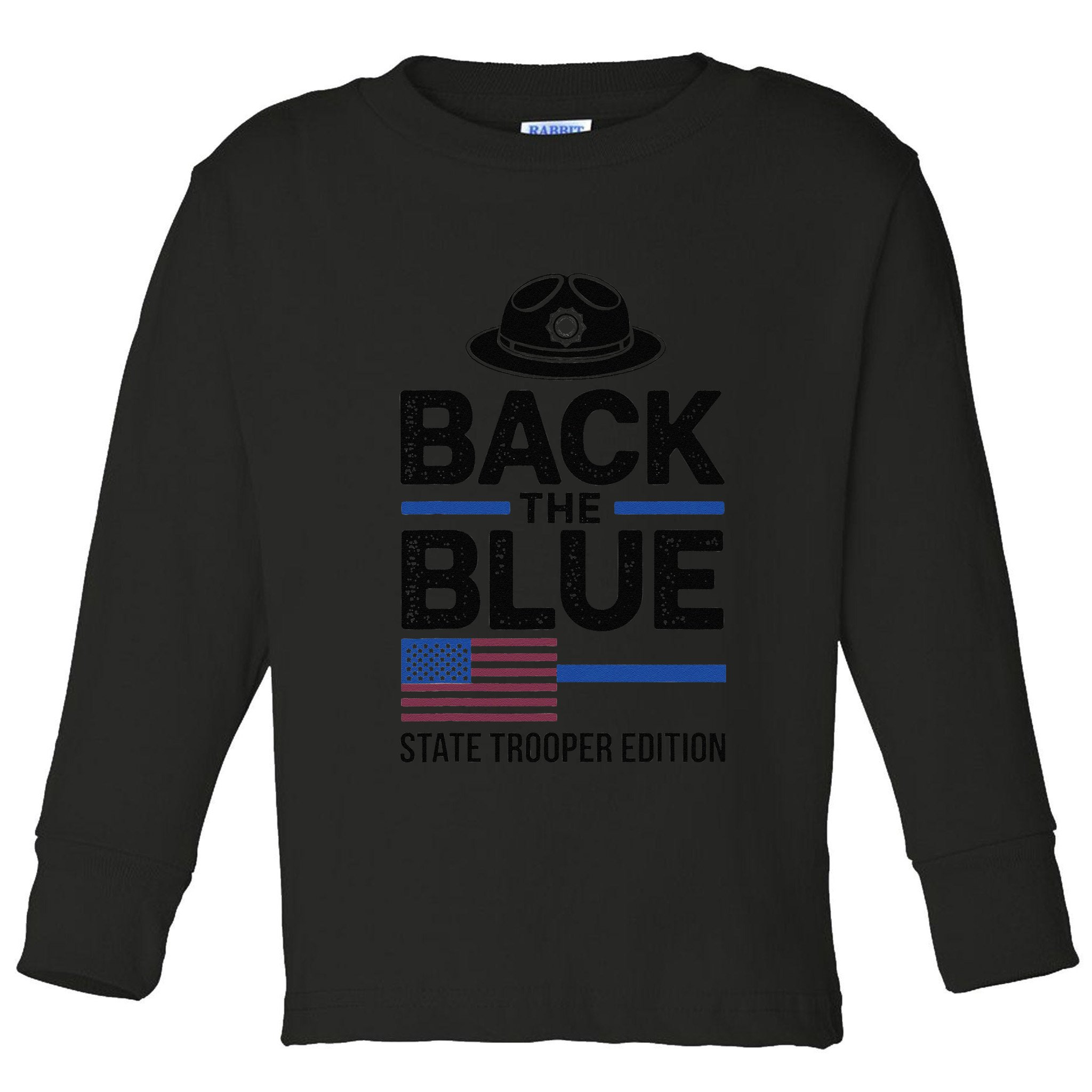 Police State Trooper Super Trooper Costume Sheriff Toddler Long Sleeve Shirt