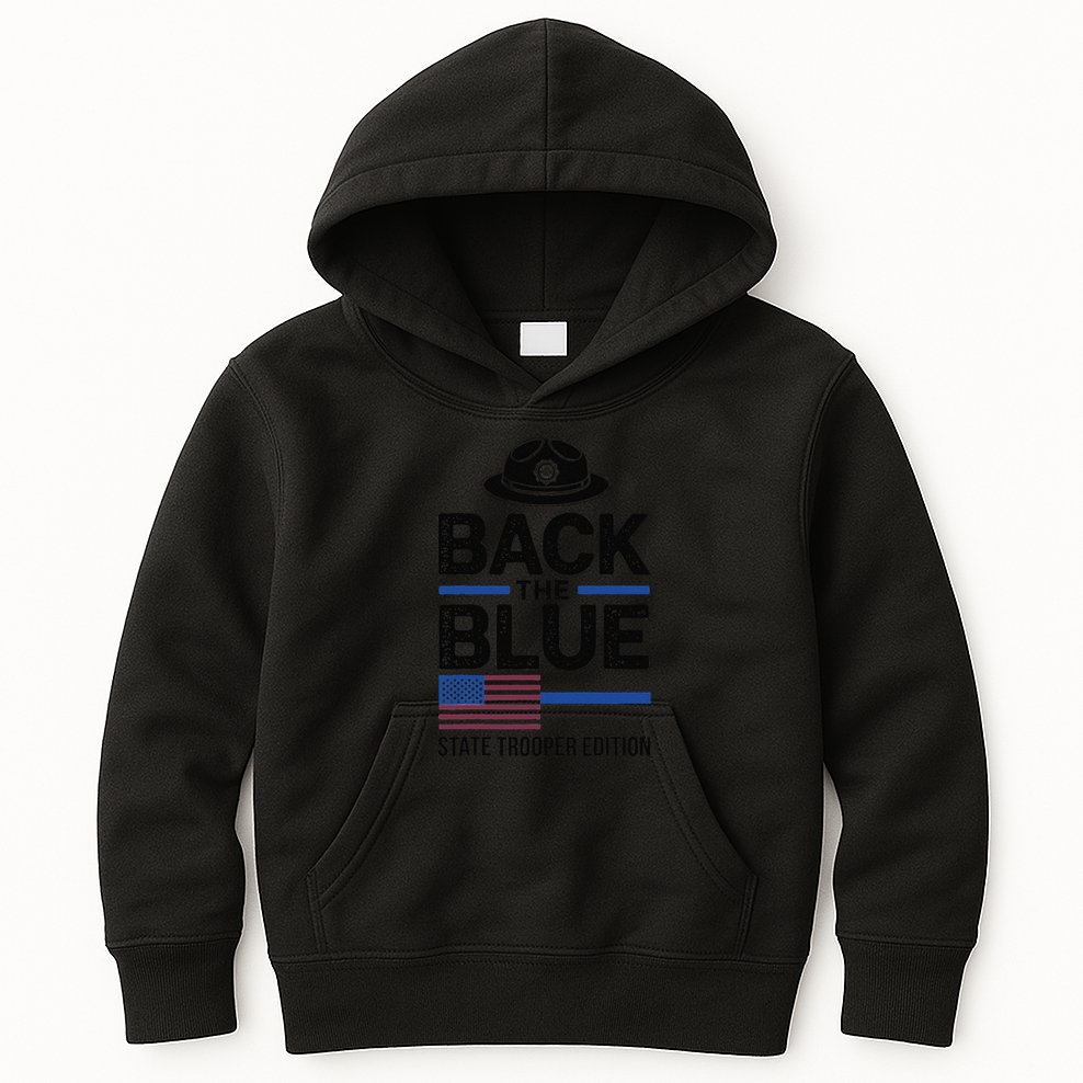 Police State Trooper Super Trooper Costume Sheriff Kids Hoodie