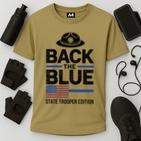 Police State Trooper Super Trooper Costume Sheriff Cooling Performance Crew T-Shirt