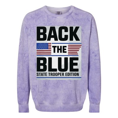 Police State Trooper Super Trooper Costume Sheriff Colorblast Crewneck Sweatshirt