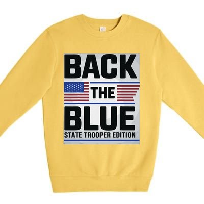 Police State Trooper Super Trooper Costume Sheriff Premium Crewneck Sweatshirt