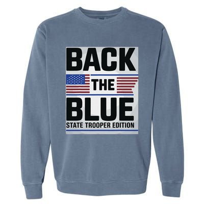 Police State Trooper Super Trooper Costume Sheriff Garment-Dyed Sweatshirt