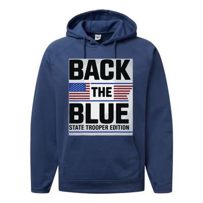 Police State Trooper Super Trooper Costume Sheriff Performance Fleece Hoodie