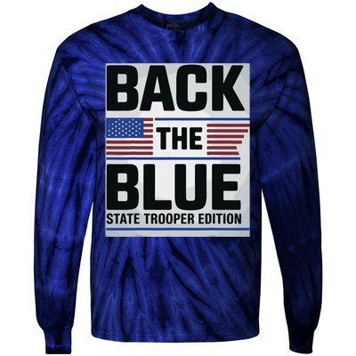 Police State Trooper Super Trooper Costume Sheriff Tie-Dye Long Sleeve Shirt