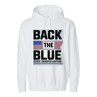 Police State Trooper Super Trooper Costume Sheriff Garment-Dyed Fleece Hoodie