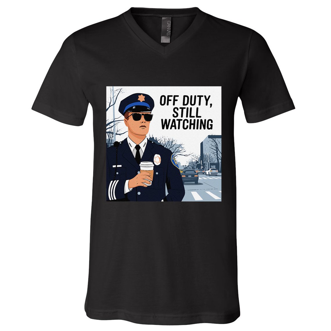 Police State Trooper Super Trooper Costume Sheriff Costume V-Neck T-Shirt