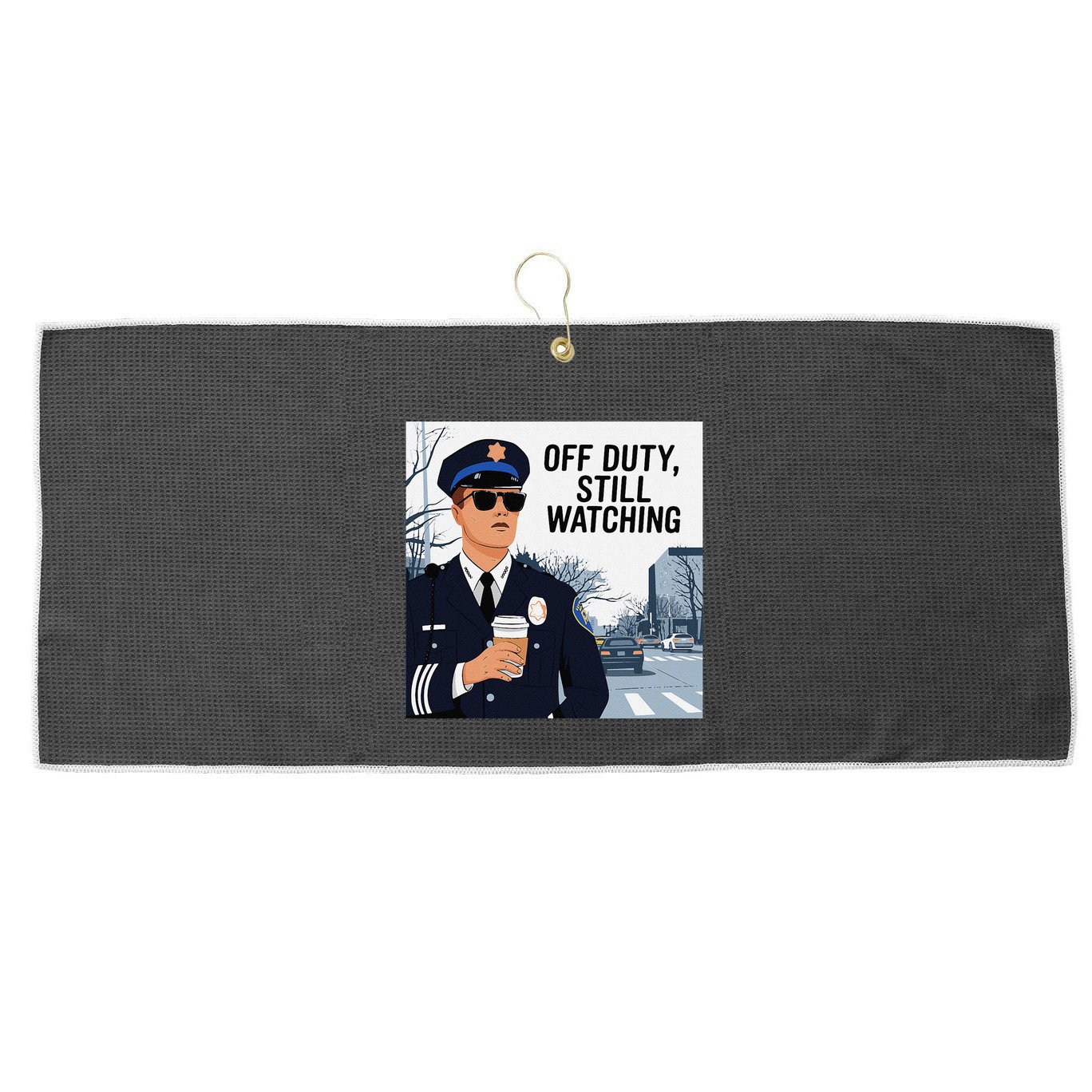 Police State Trooper Super Trooper Costume Sheriff Costume Large Microfiber Waffle Golf Towel