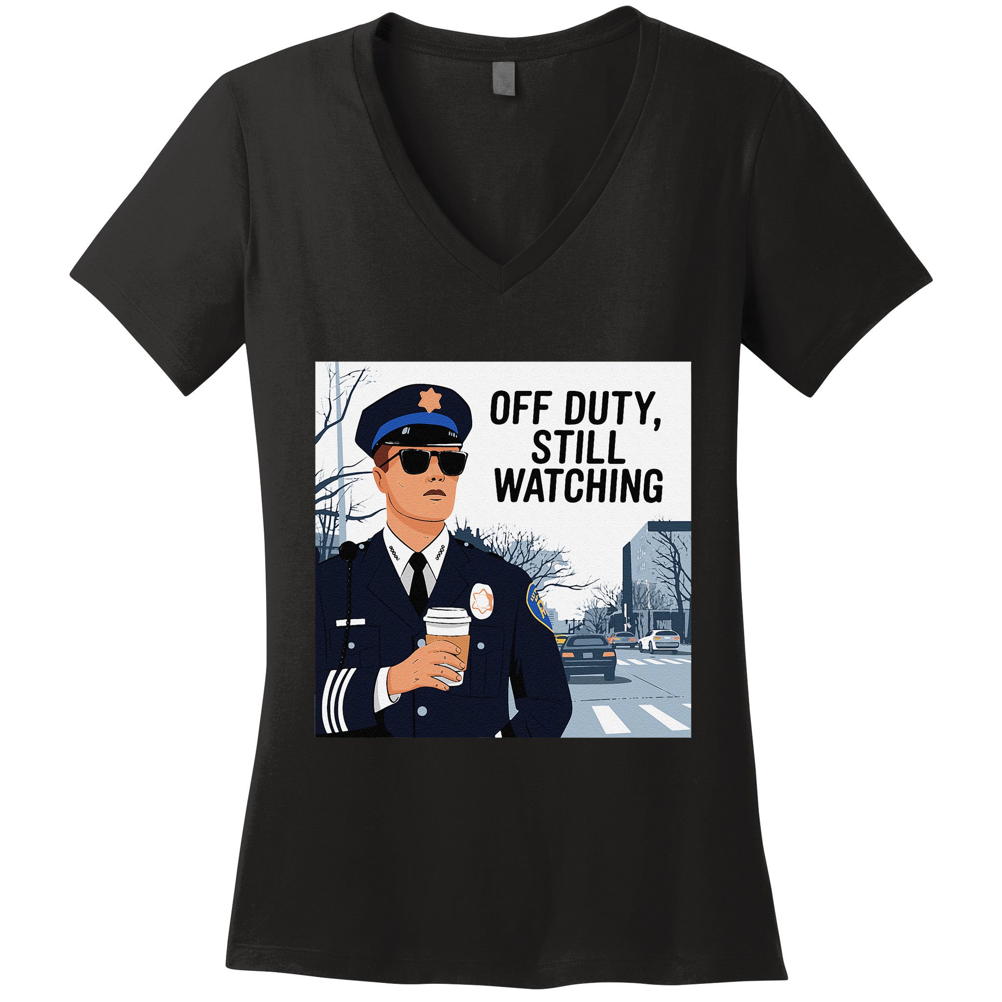 Police State Trooper Super Trooper Costume Sheriff Costume Women's V-Neck T-Shirt