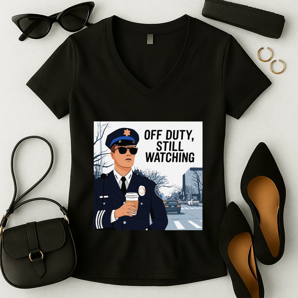 Police State Trooper Super Trooper Costume Sheriff Costume Women's V-Neck T-Shirt