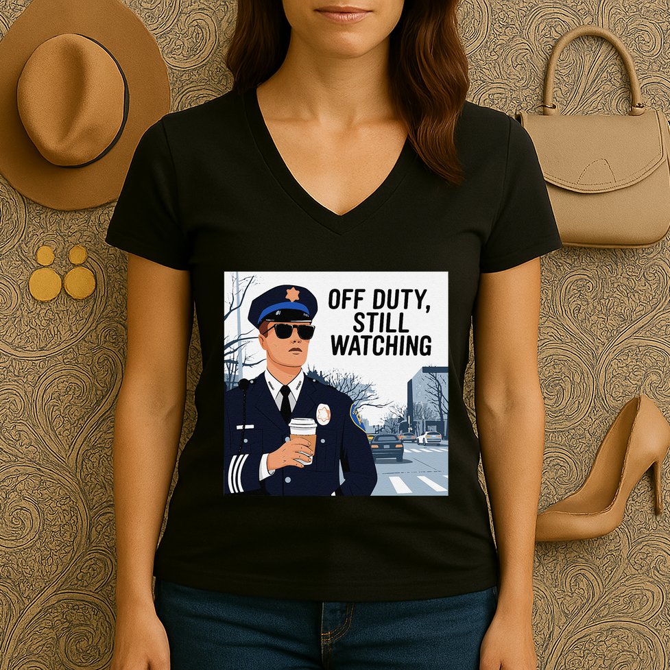 Police State Trooper Super Trooper Costume Sheriff Costume Women's V-Neck T-Shirt