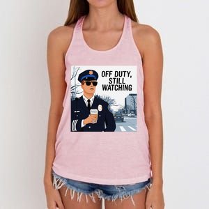 Police State Trooper Super Trooper Costume Sheriff Costume Women's Knotted Racerback Tank