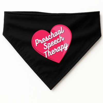 Preschool Speech Therapist Valentine's Day Heart Therapy Cool Gift USA-Made Doggie Bandana
