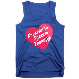 Preschool Speech Therapist Valentine's Day Heart Therapy Cool Gift Tank Top