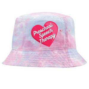 Preschool Speech Therapist Valentine's Day Heart Therapy Cool Gift Tie-Dyed Bucket Hat