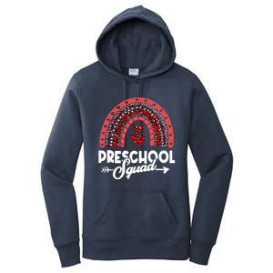 Preschool Squad Teacher Happy Valentines Day Gift Women's Pullover Hoodie