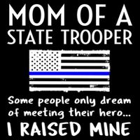 Proud State Trooper Mom Mother Thin Blue Line American Flag Cool Gift Impact Tech Backpack