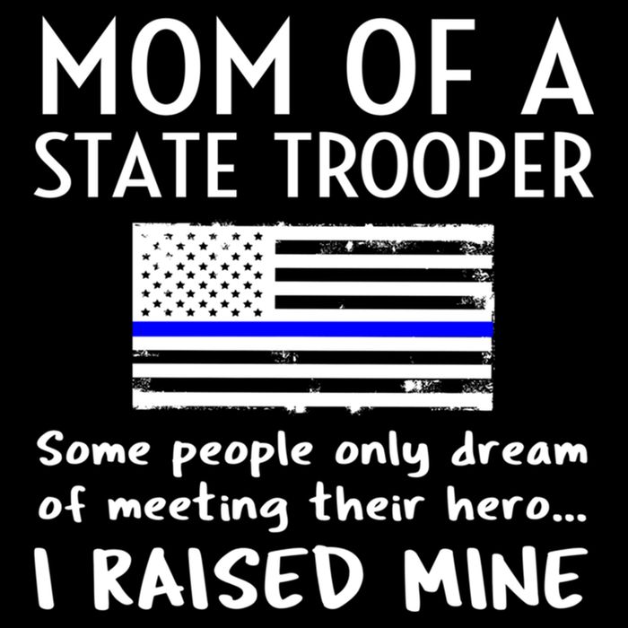 Proud State Trooper Mom Mother Thin Blue Line American Flag Cool Gift Impact Tech Backpack