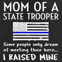 Proud State Trooper Mom Mother Thin Blue Line American Flag Cool Gift Beanie
