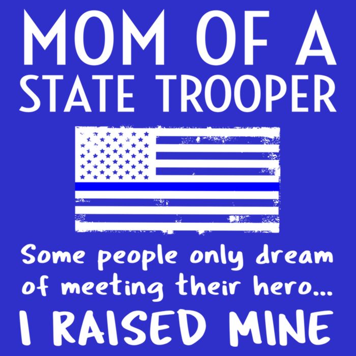 Proud State Trooper Mom Mother Thin Blue Line American Flag Cool Gift Visor