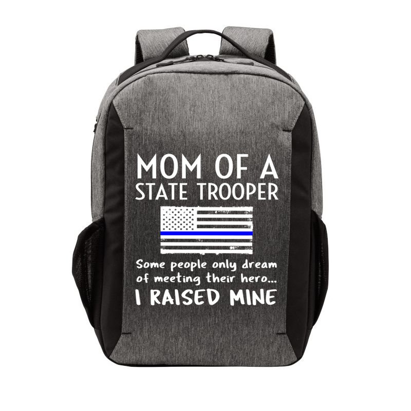 Proud State Trooper Mom Mother Thin Blue Line American Flag Cool Gift Vector Backpack