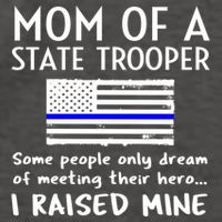 Proud State Trooper Mom Mother Thin Blue Line American Flag Cool Gift Vector Backpack