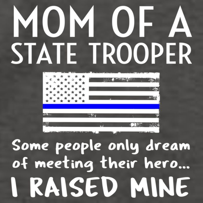 Proud State Trooper Mom Mother Thin Blue Line American Flag Cool Gift Vector Backpack