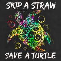 Psychedelic Sea Turtle Gift Skip A Straw Save A Turtle Gift Garment-Dyed Fleece Hoodie