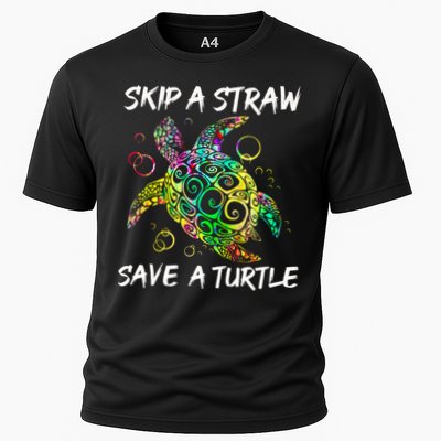 Psychedelic Sea Turtle Gift Skip A Straw Save A Turtle Gift Performance Shirt