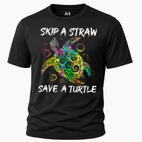 Psychedelic Sea Turtle Gift Skip A Straw Save A Turtle Gift Performance Shirt