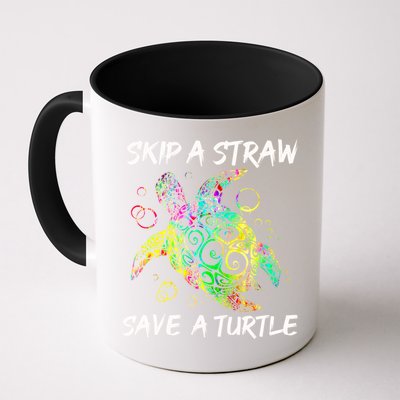 Psychedelic Sea Turtle Gift Skip A Straw Save A Turtle Gift Mug