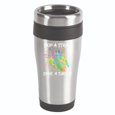 Psychedelic Sea Turtle Gift Skip A Straw Save A Turtle Gift 16oz Travel Tumbler