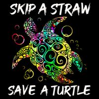 Psychedelic Sea Turtle Gift Skip A Straw Save A Turtle Gift Cropped Pullover Crew