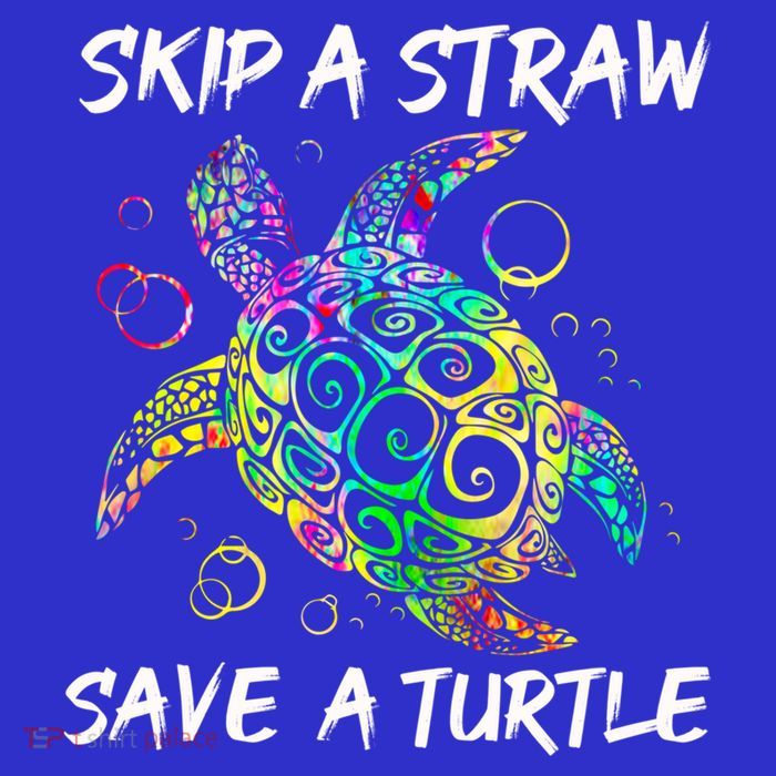 Psychedelic Sea Turtle Gift Skip A Straw Save A Turtle Gift Tall Sweatshirt