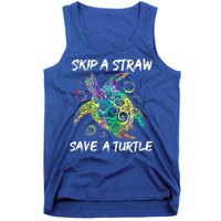 Psychedelic Sea Turtle Gift Skip A Straw Save A Turtle Gift Tank Top