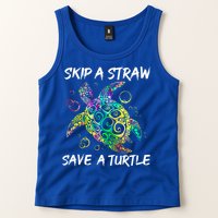 Psychedelic Sea Turtle Gift Skip A Straw Save A Turtle Gift Tank Top