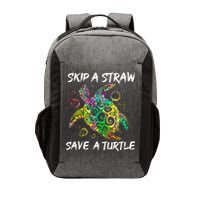Psychedelic Sea Turtle Gift Skip A Straw Save A Turtle Gift Vector Backpack