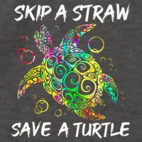 Psychedelic Sea Turtle Gift Skip A Straw Save A Turtle Gift Vector Backpack