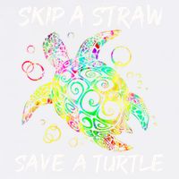 Psychedelic Sea Turtle Gift Skip A Straw Save A Turtle Gift Garment-Dyed Sweatshirt