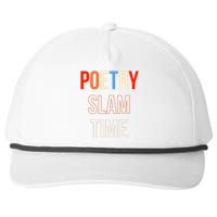 Poetry Slam Time Poet Poem Snapback Five-Panel Rope Hat