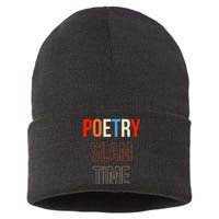 Poetry Slam Time Poet Poem Sustainable Knit Beanie