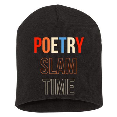 Poetry Slam Time Poet Poem Short Acrylic Beanie