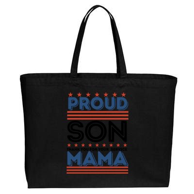 Proud Son Thank You For Your Service Mama Mom Mother Gift Cotton Canvas Jumbo Tote