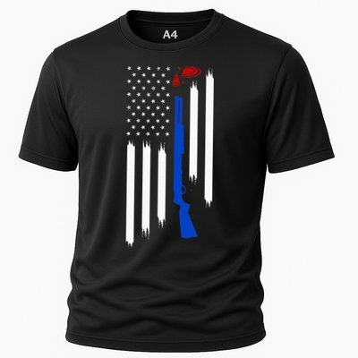 Patriotic Skeet Trap Clay Pigeon Shotgun Shooting Performance Shirt
