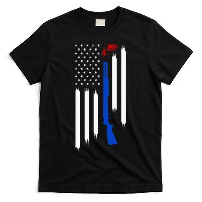 Patriotic Skeet Trap Clay Pigeon Shotgun Shooting T-Shirt