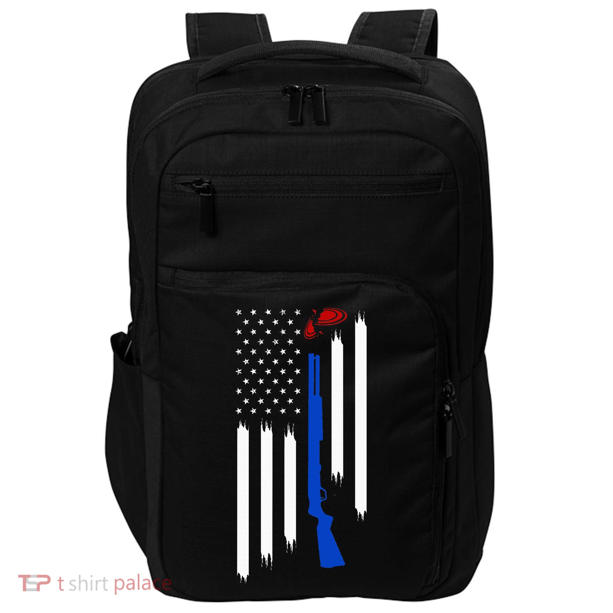 Patriotic Skeet Trap Clay Pigeon Shotgun Shooting Impact Tech Backpack
