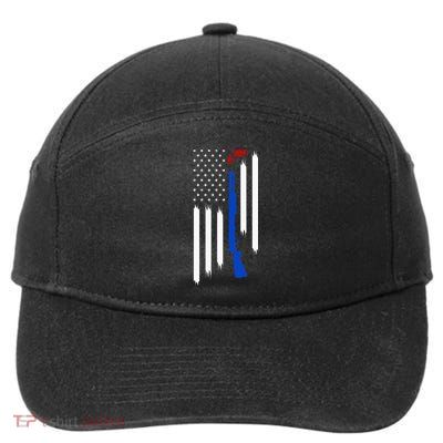 Patriotic Skeet Trap Clay Pigeon Shotgun Shooting 7-Panel Snapback Hat